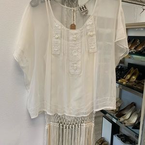 Haute Hippie Top White